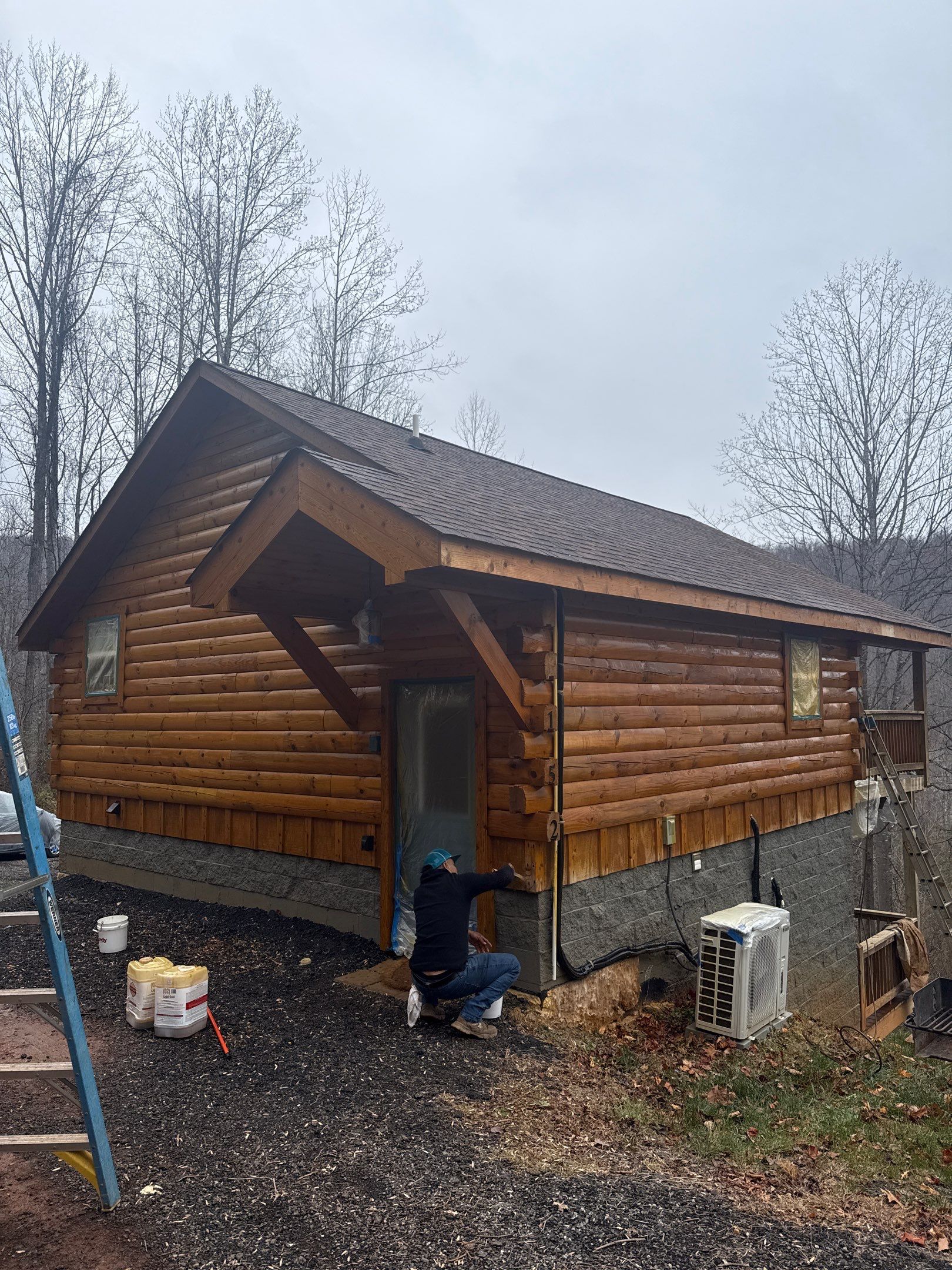 Log home after restoration